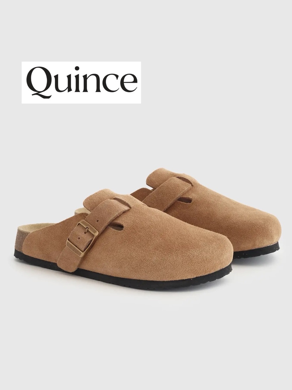 Quince Water Repellent Suede Clog Mule Pecan Size 5 Birkenstock Inspired
